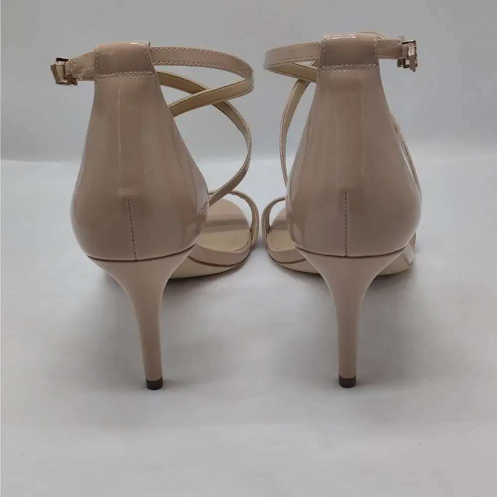 Michael Kors Womens Heels Dressy Sandals 10M Blush Patent Strappy Wedding Party